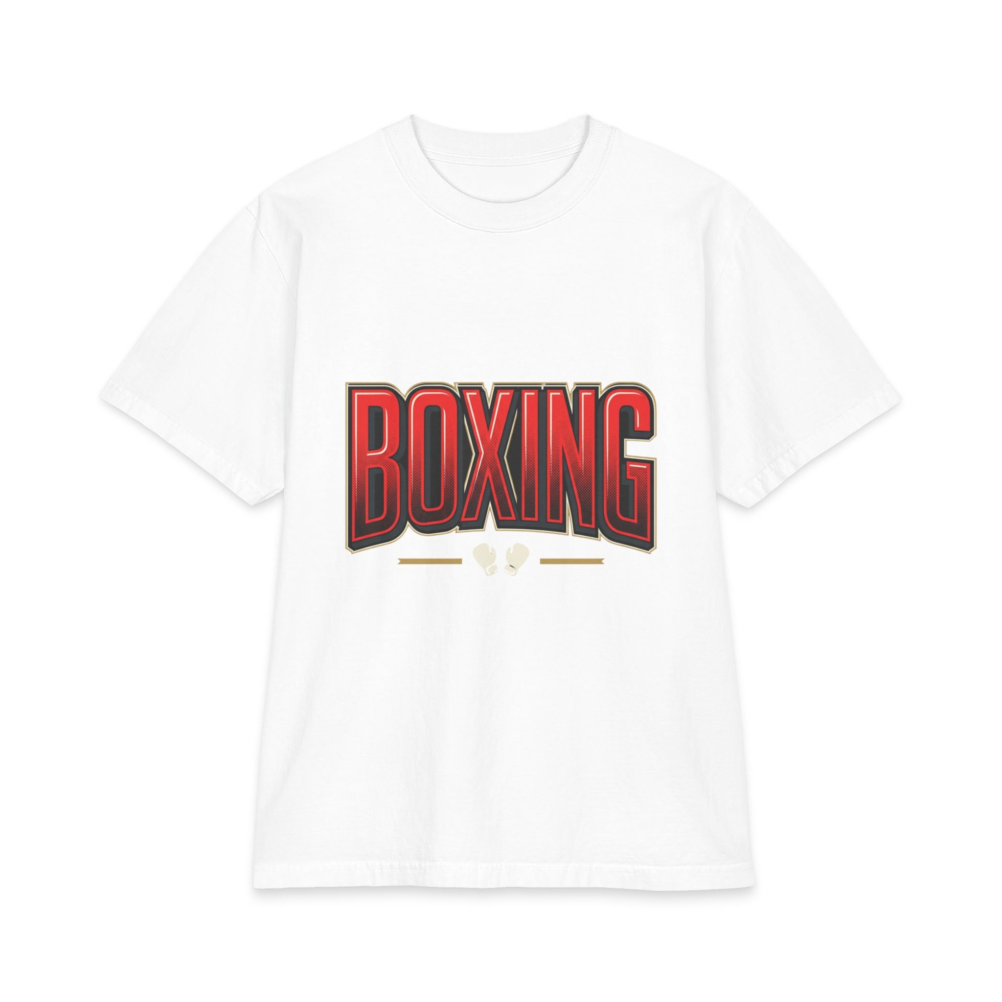 Boxing Graphic Tee — Bold Red Vintage Gym Shirt