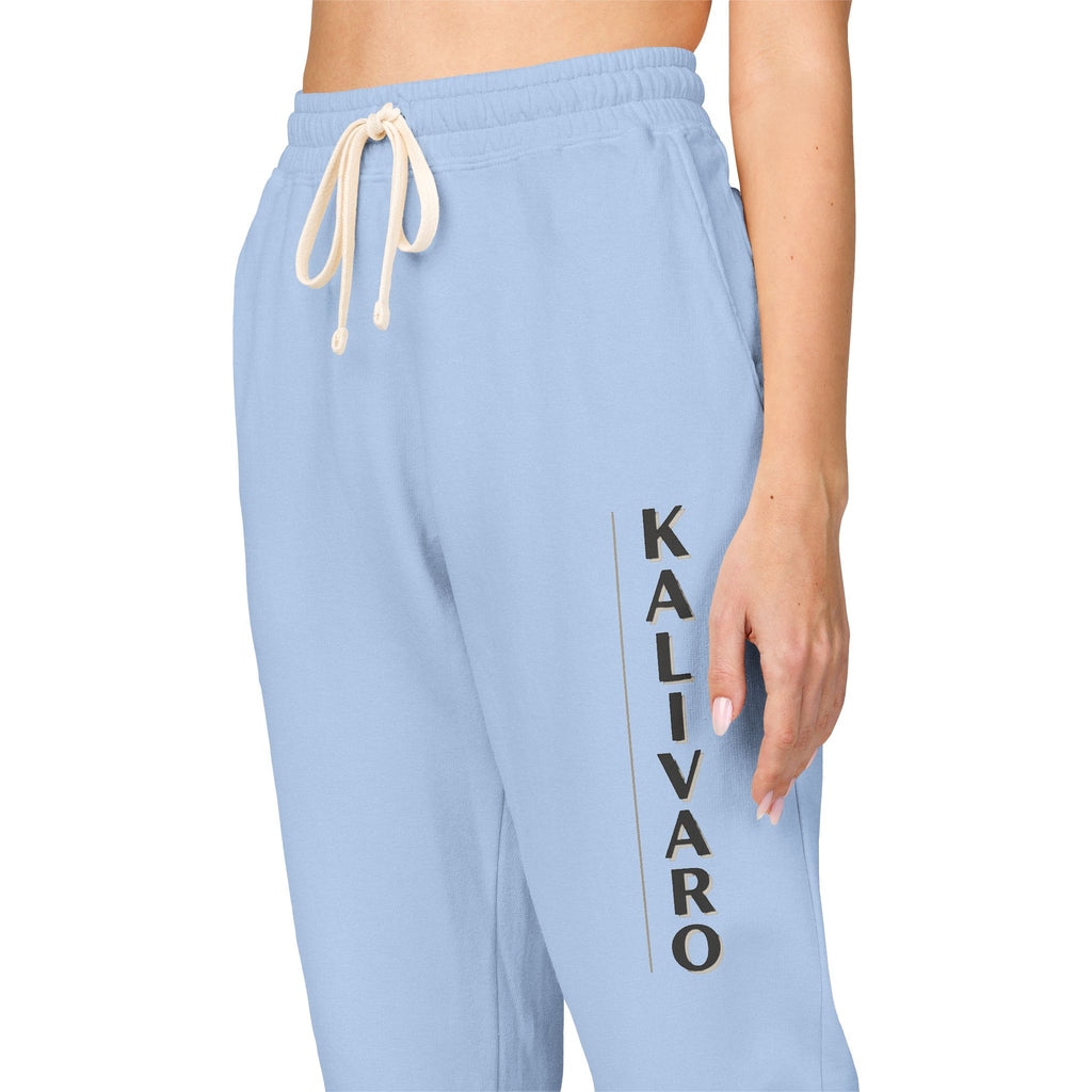Kallivaro Vertical Logo Sweatpants — Garment-Dyed Fleece Joggers