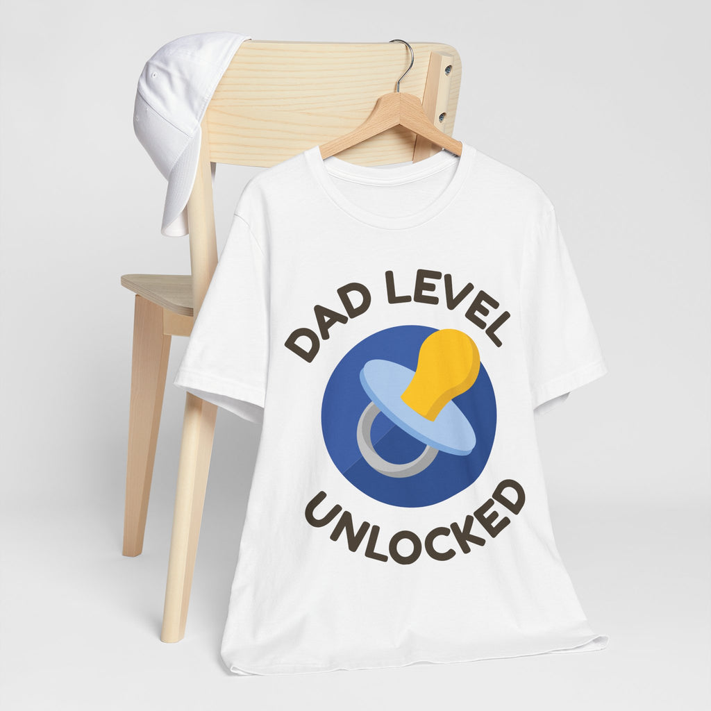 Dad Level Unlocked Pacifier Graphic Tee