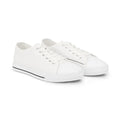 Men's Low Top White Canvas Sneakers — Classic Casual Everyday Shoes