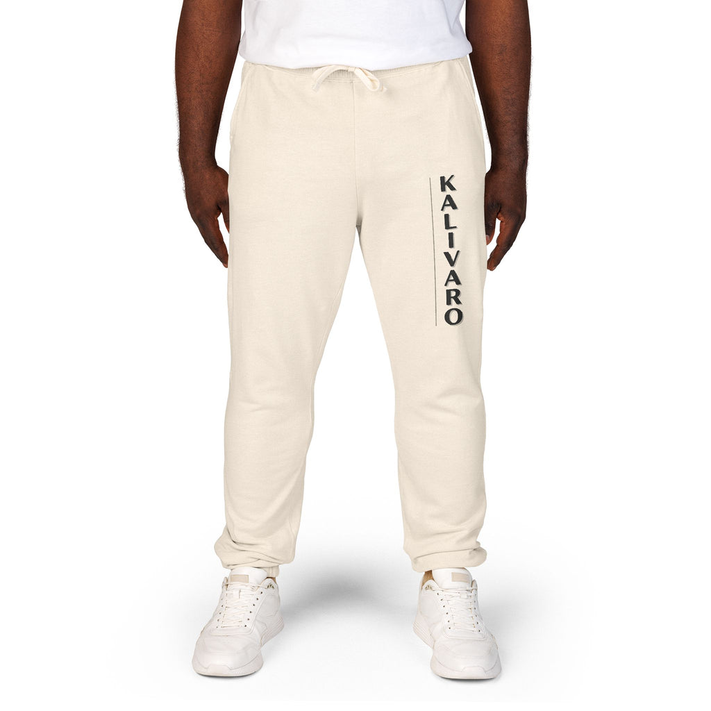 Kallivaro Vertical Logo Sweatpants — Garment-Dyed Fleece Joggers