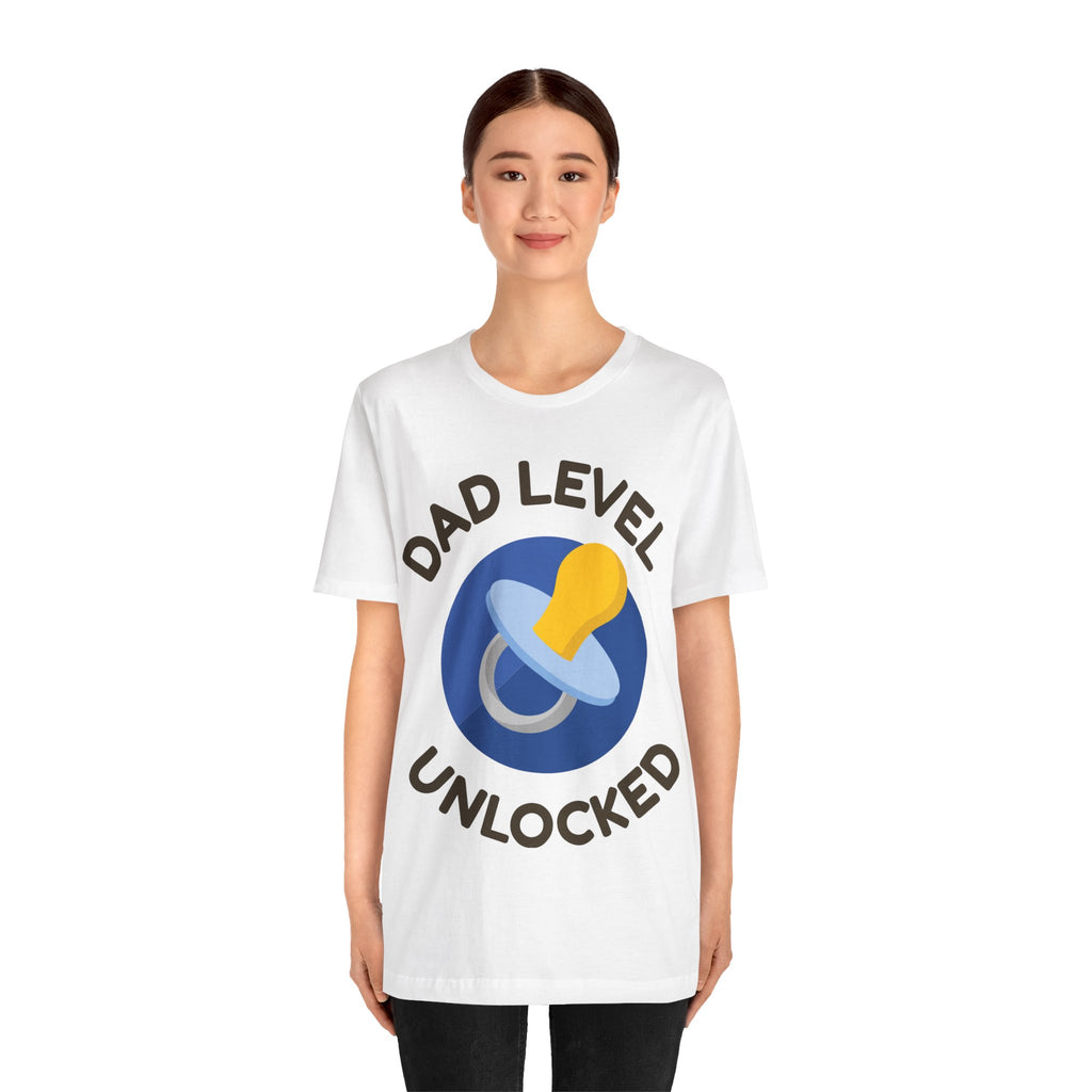 Dad Level Unlocked Pacifier Graphic Tee