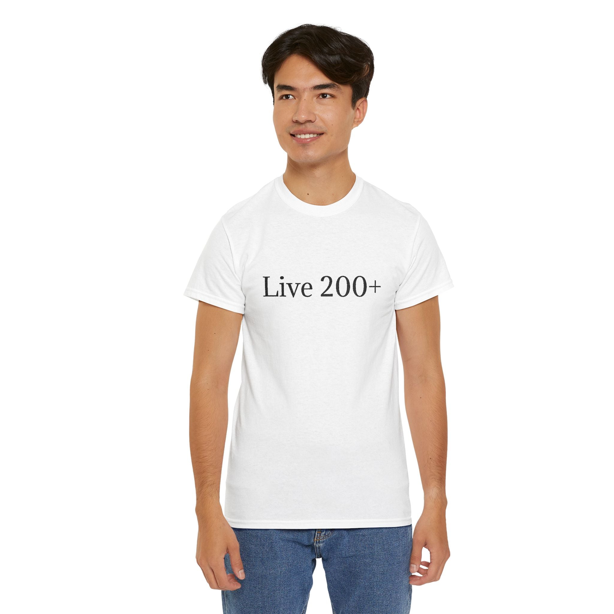 Live 200+ Premium T-Shirt — Minimalist Motivation Tee