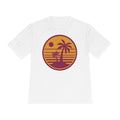 Tropical Sunset Palm Tee — Moisture-Wicking Beach Shirt