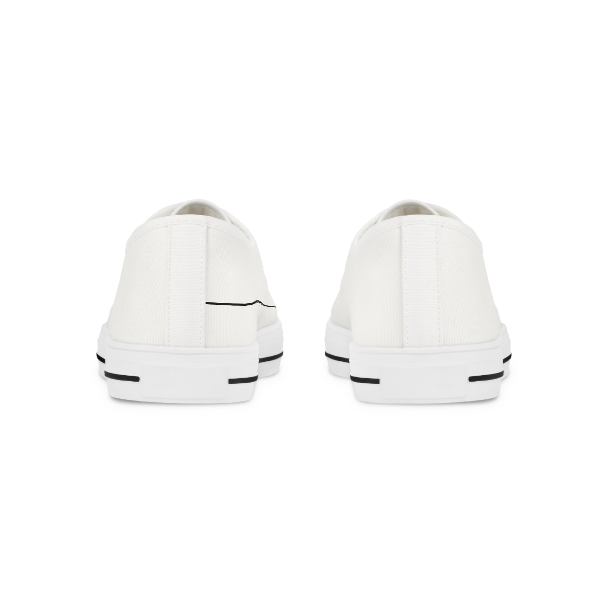 Men's Low Top White Canvas Sneakers — Classic Casual Everyday Shoes