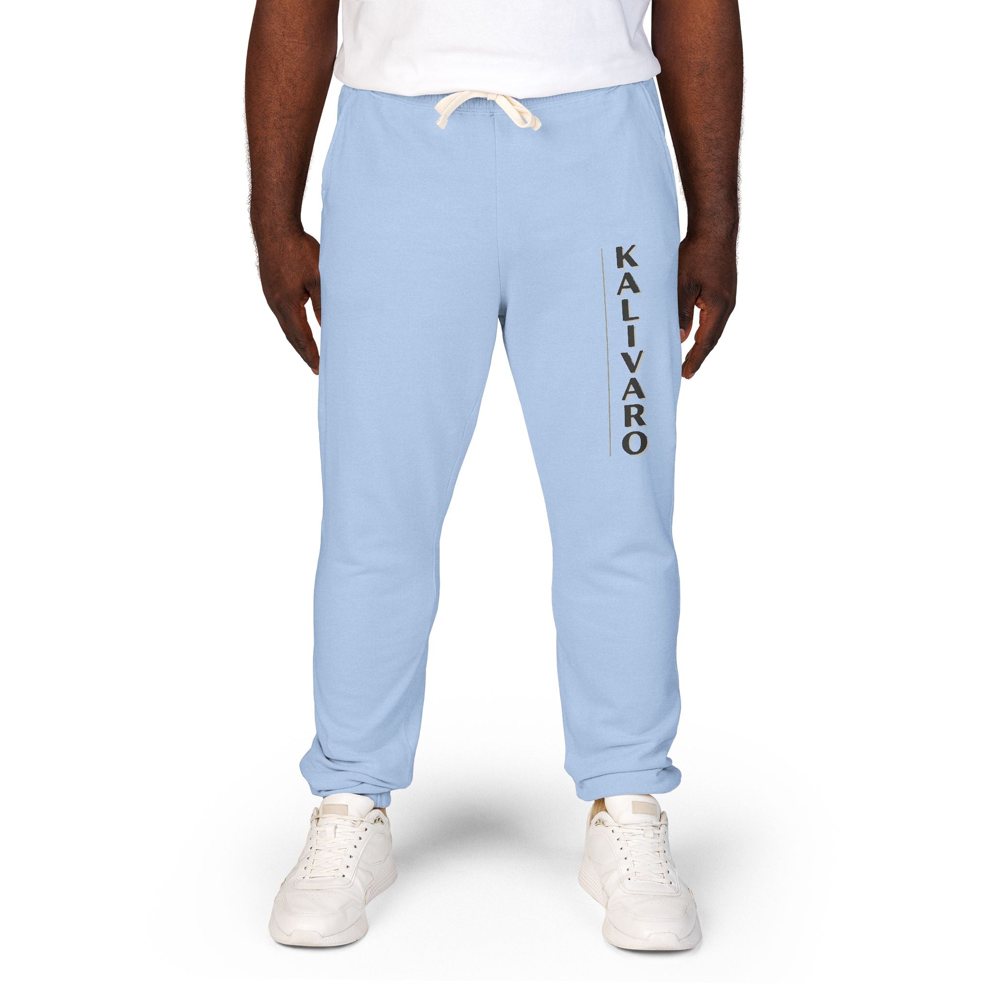 Kallivaro Vertical Logo Sweatpants — Garment-Dyed Fleece Joggers