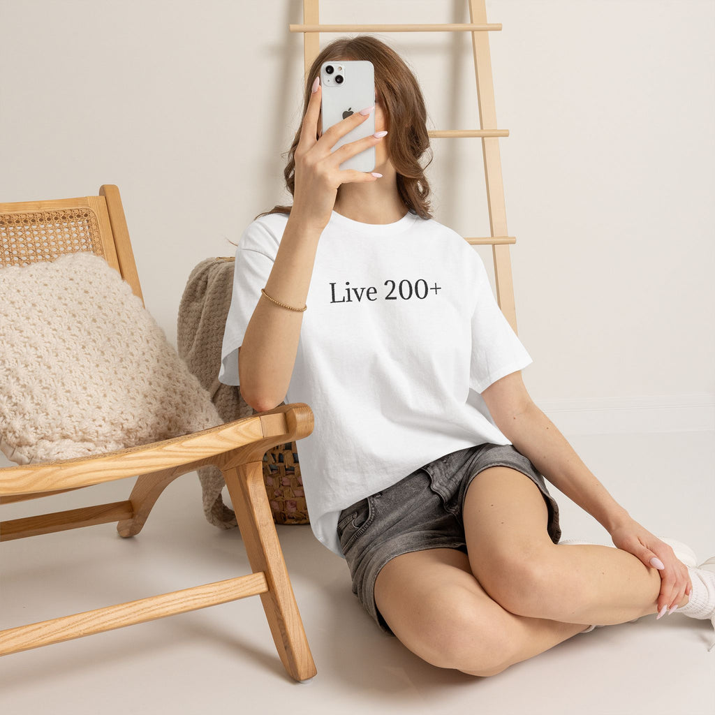 Live 200+ Premium T-Shirt — Minimalist Motivation Tee