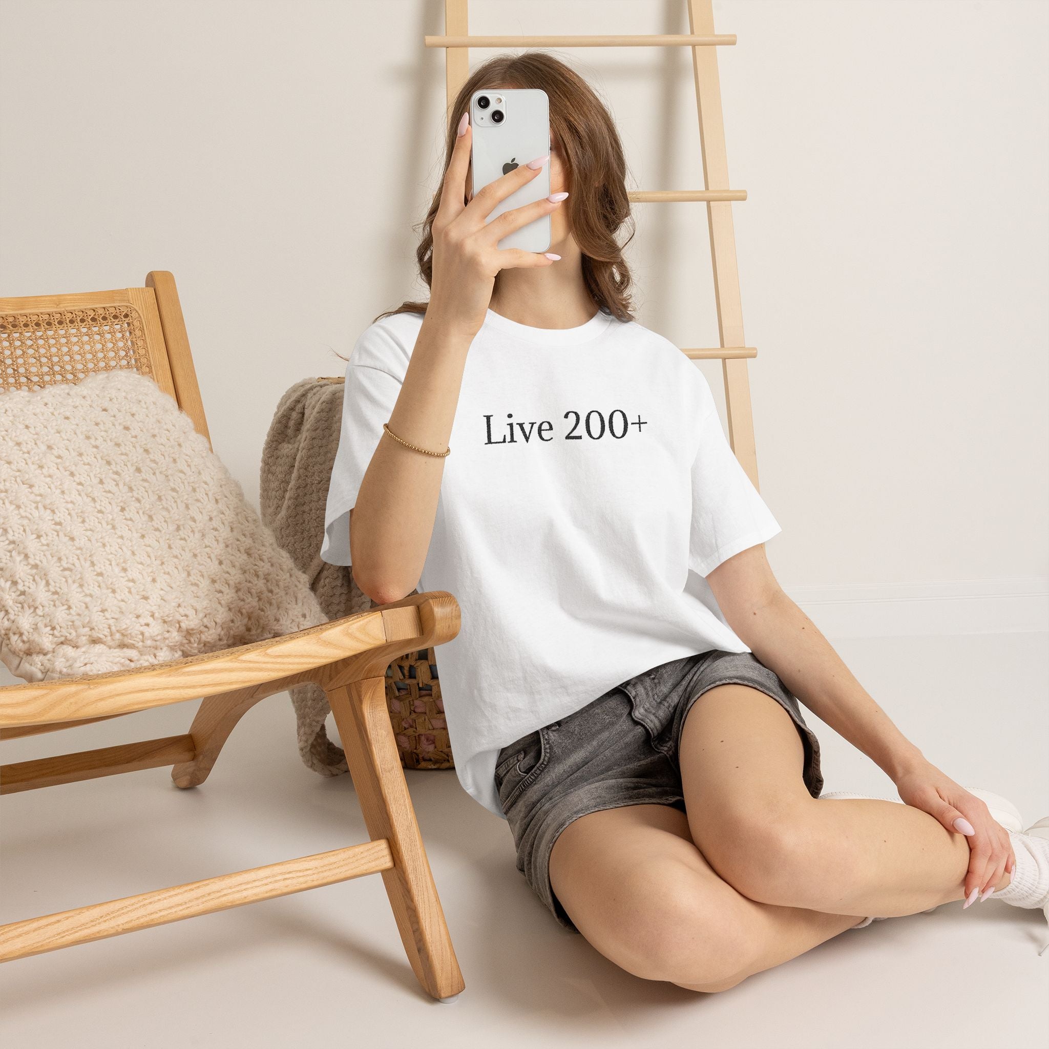 Live 200+ Premium T-Shirt — Minimalist Motivation Tee