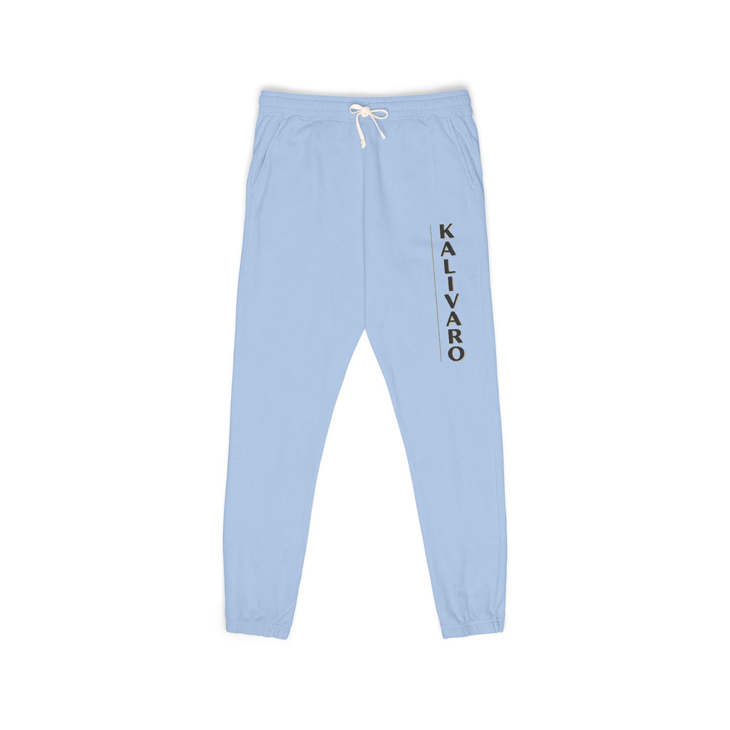 Kallivaro Vertical Logo Sweatpants — Garment-Dyed Fleece Joggers
