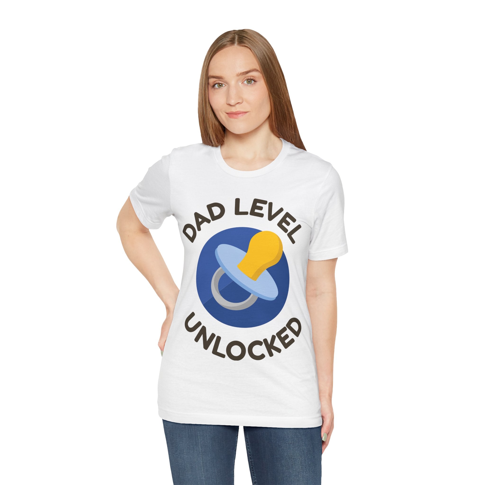 Dad Level Unlocked Pacifier Graphic Tee