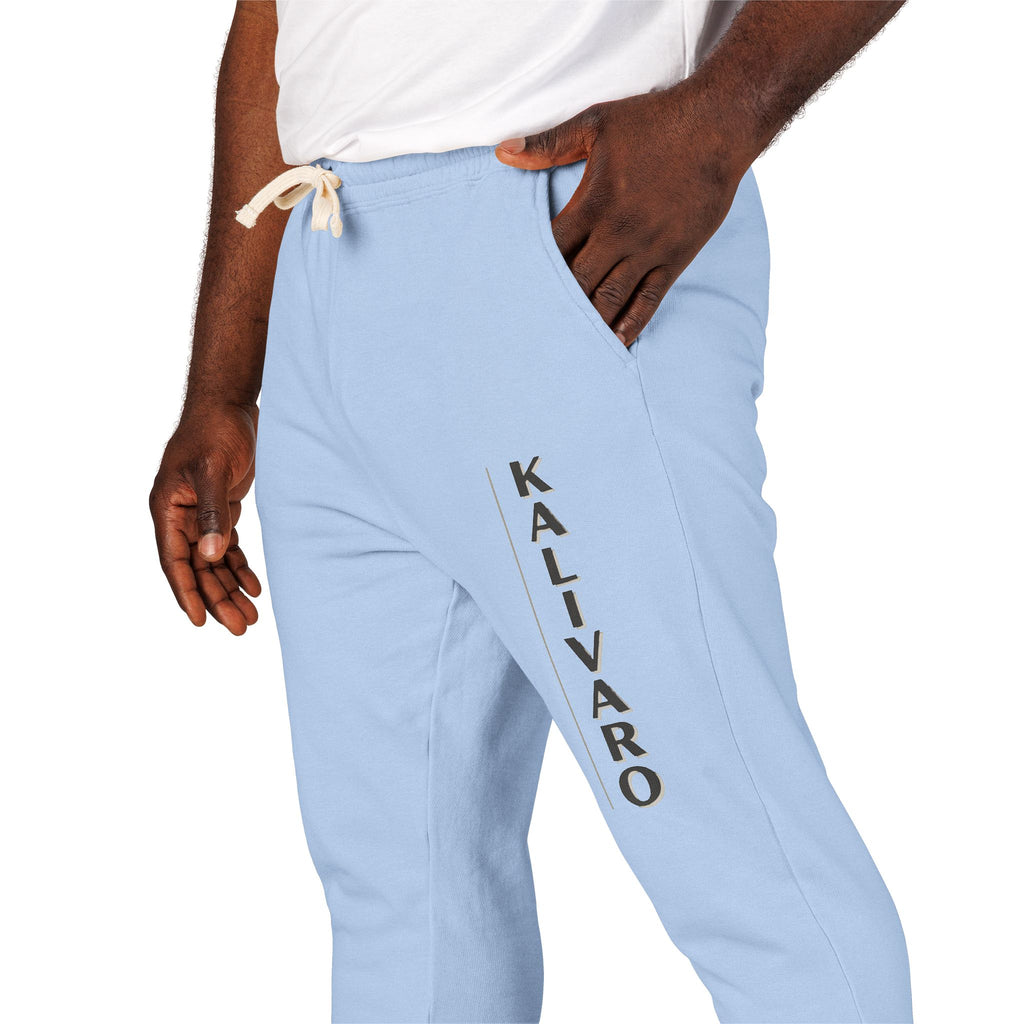 Kallivaro Vertical Logo Sweatpants — Garment-Dyed Fleece Joggers