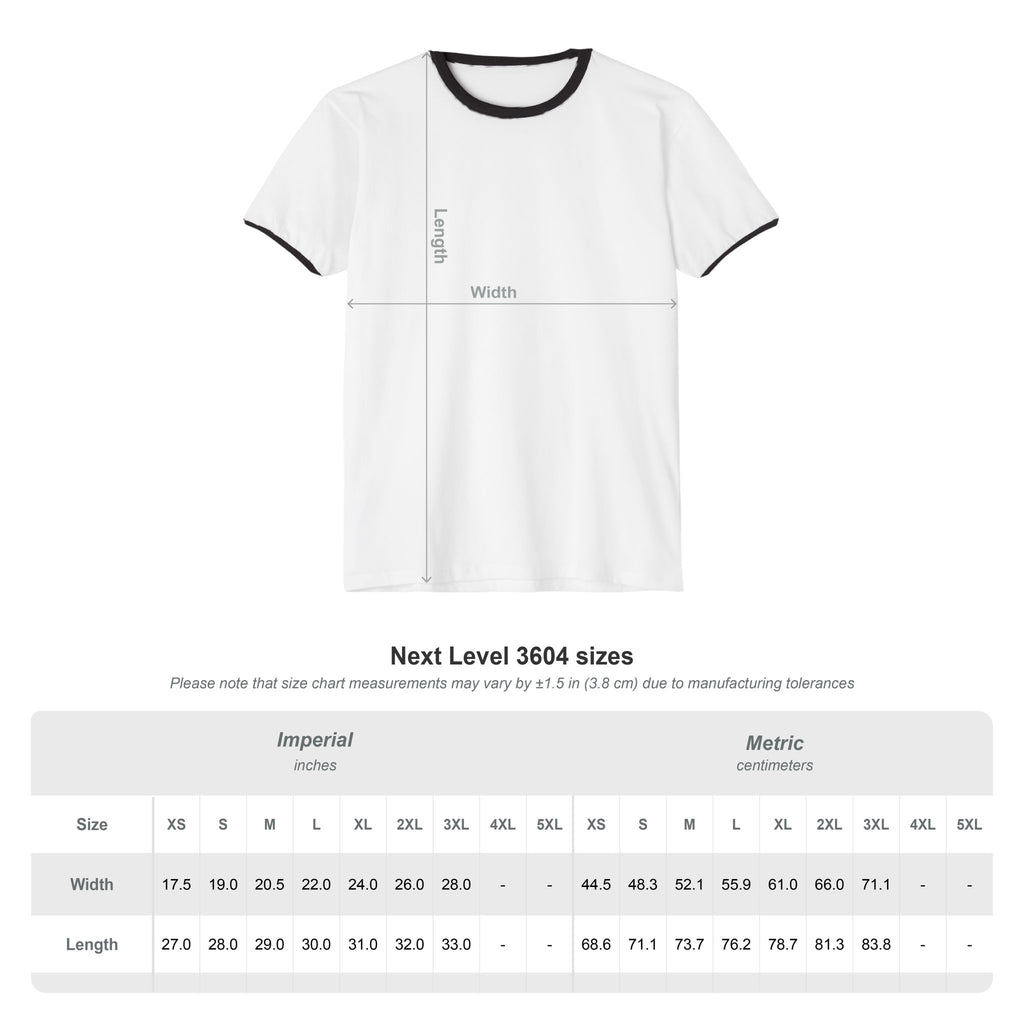 Retro Memphis Geometric Ringer Tee — 80s Neon Shapes T-Shirt
