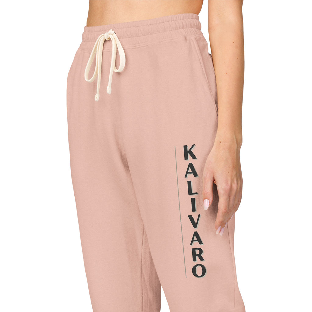 Kallivaro Vertical Logo Sweatpants — Garment-Dyed Fleece Joggers