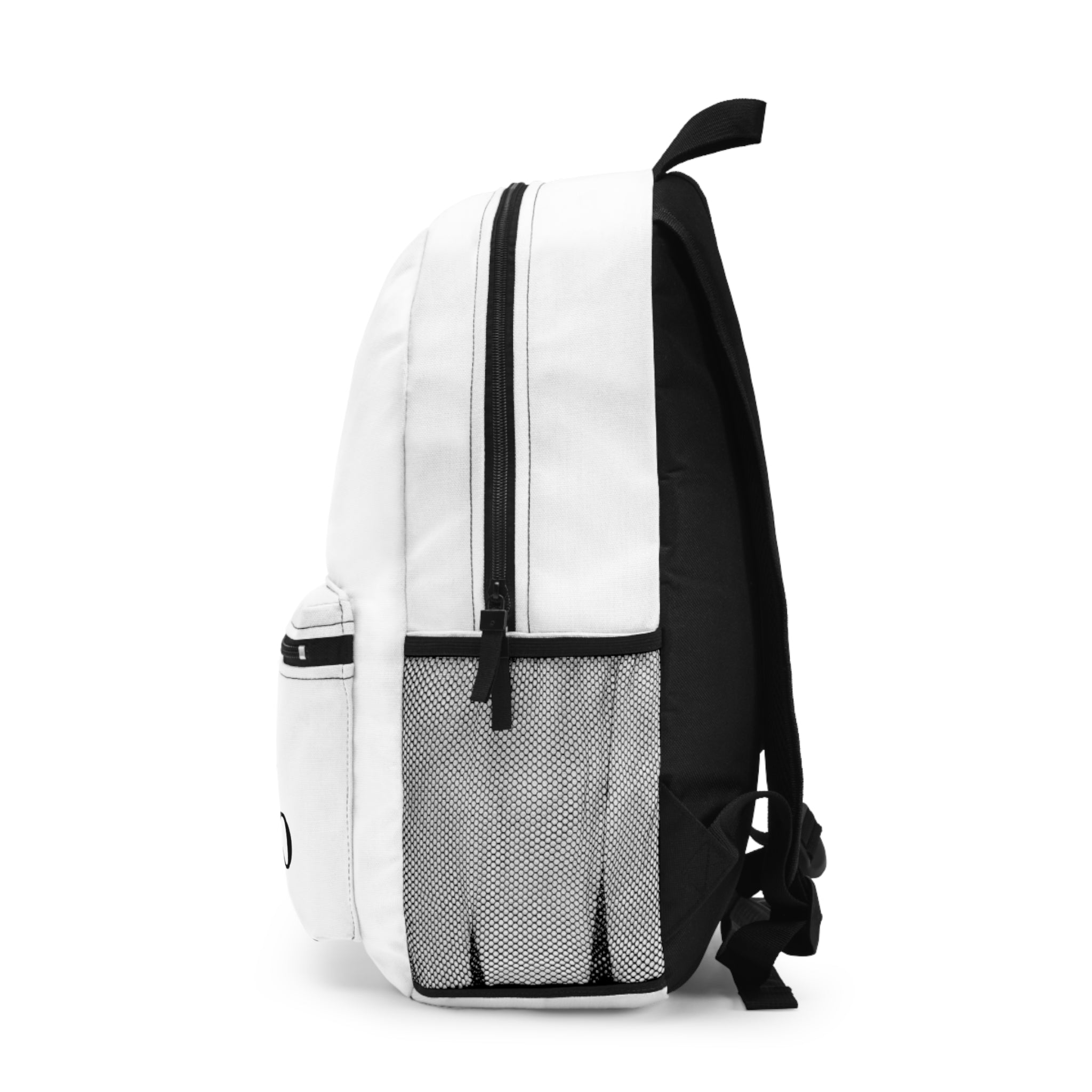 Kalivaro Minimalist Name Print Backpack — Personalized White Everyday Backpack
