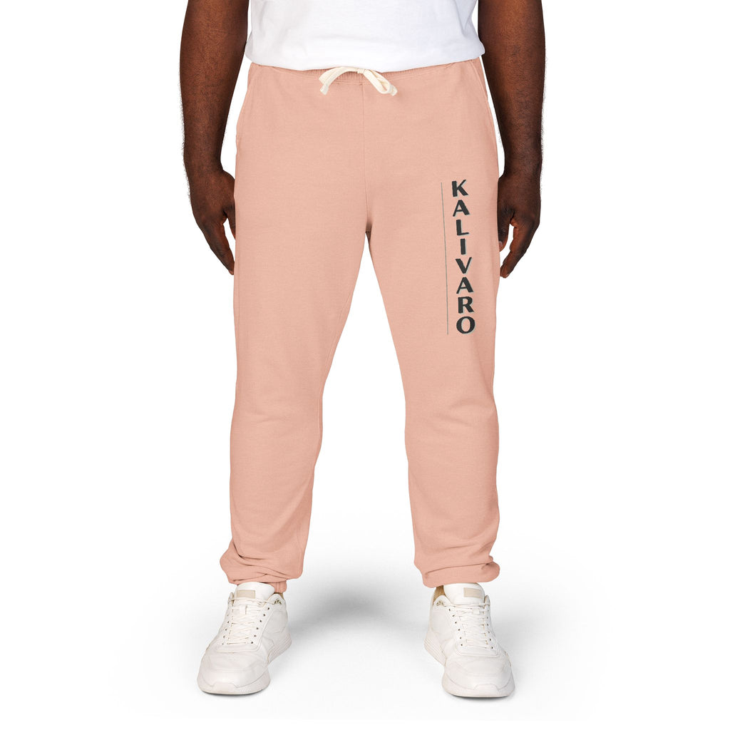 Kallivaro Vertical Logo Sweatpants — Garment-Dyed Fleece Joggers