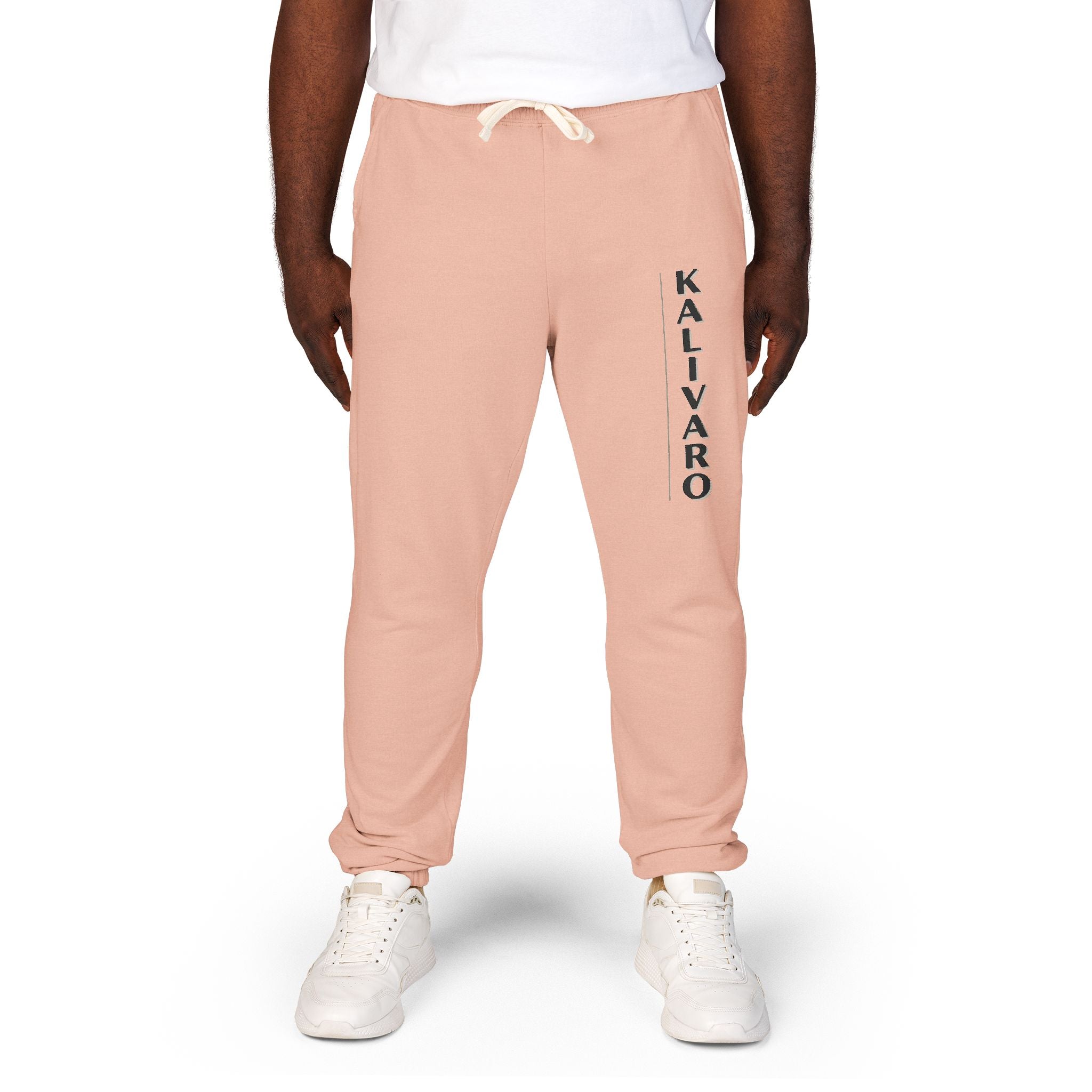 Kallivaro Vertical Logo Sweatpants — Garment-Dyed Fleece Joggers