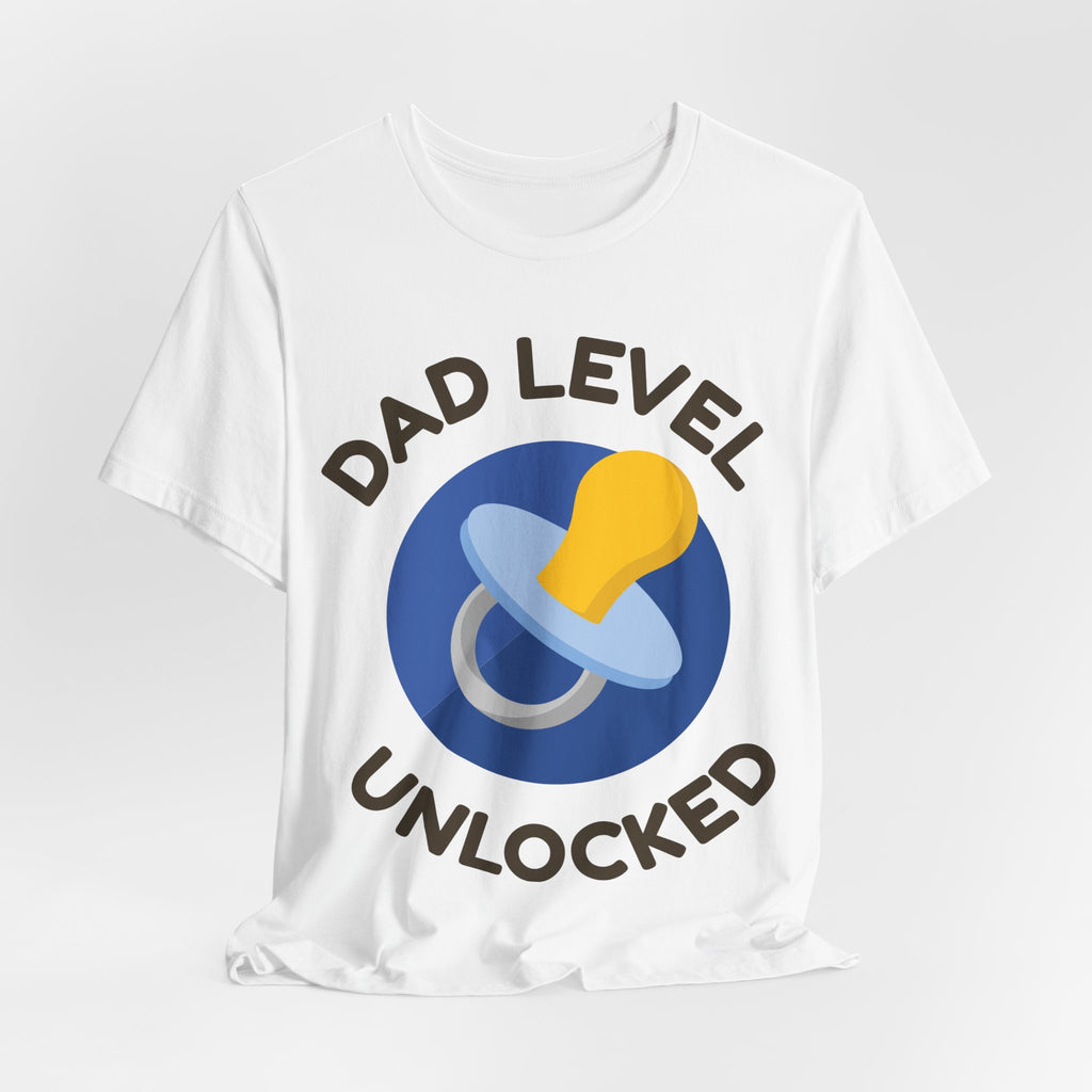 Dad Level Unlocked Pacifier Graphic Tee